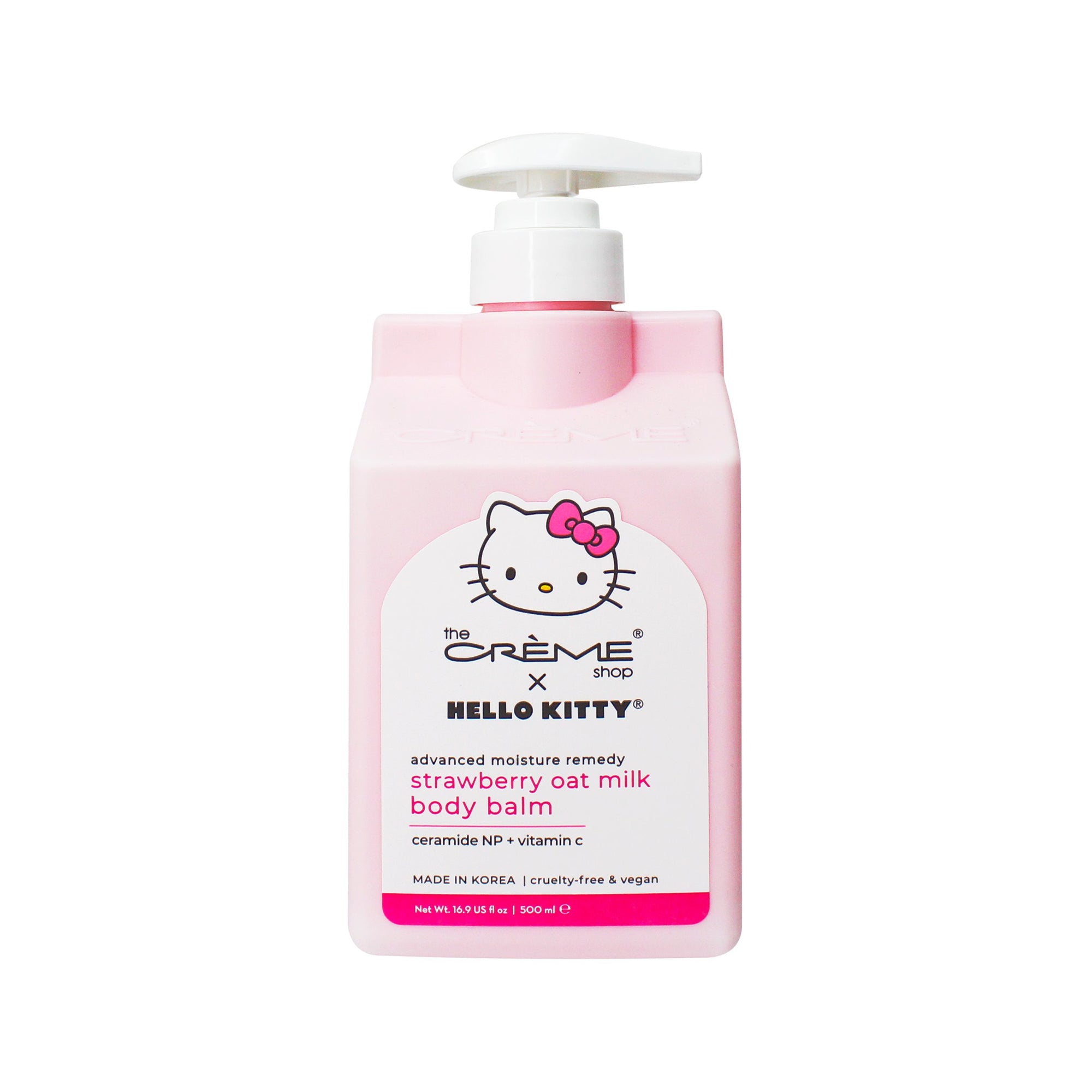 Hello Kitty Advanced Moisture Remedy Body Balm - Strawberry Oat Milk Lotion The Crème Shop x Sanrio 