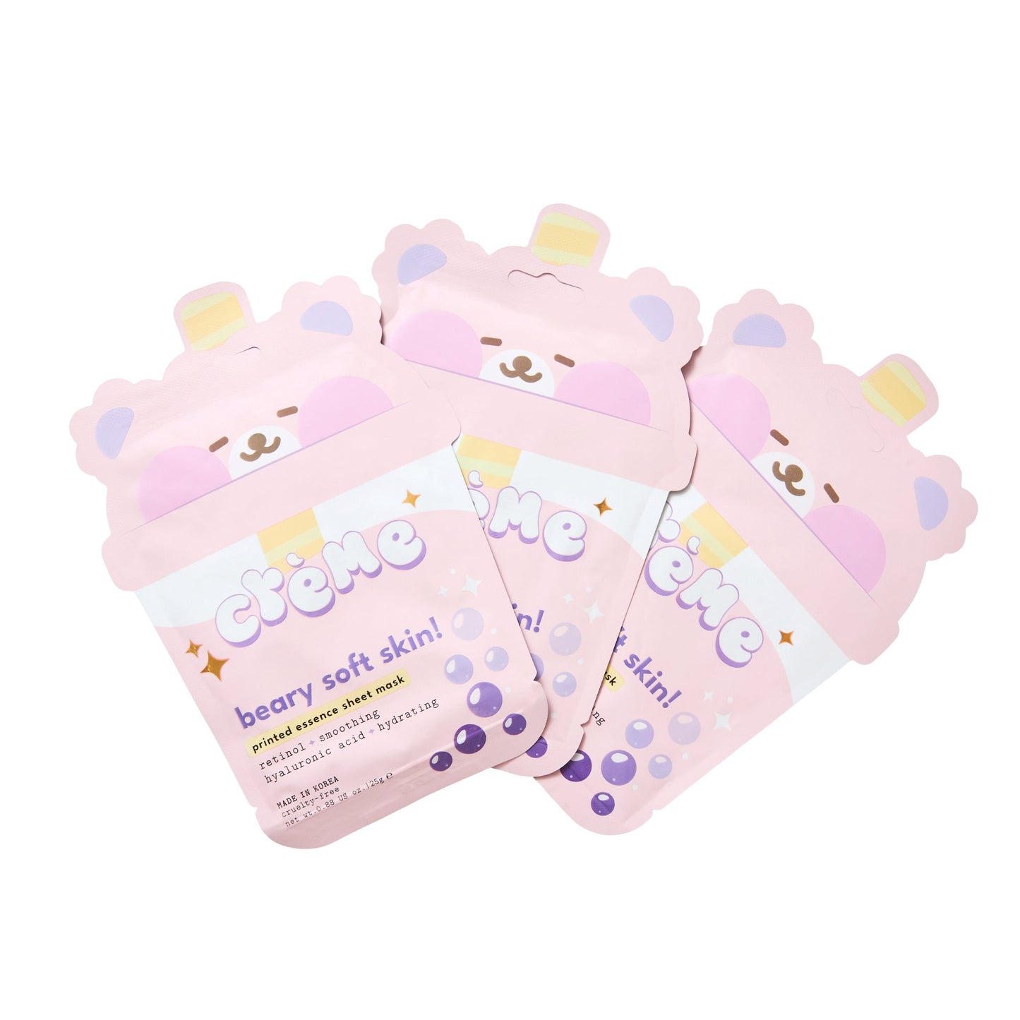 Boba Bears Beary Soft Skin! Sheet Mask (Smoothing + Hydrating) Sheet Mask The Crème Shop