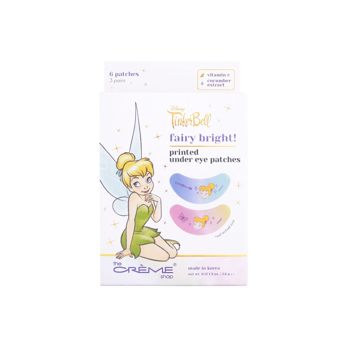 Tinkerbell Fairy Bright! Printed Under Eye Patches (3 Pairs) The Crème Shop