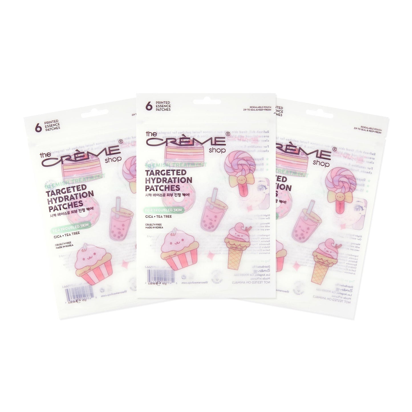 Targeted Hydration Patches For Acne Prone Skin - "Sweet Treats" (3 Pack) Patches The Crème Shop