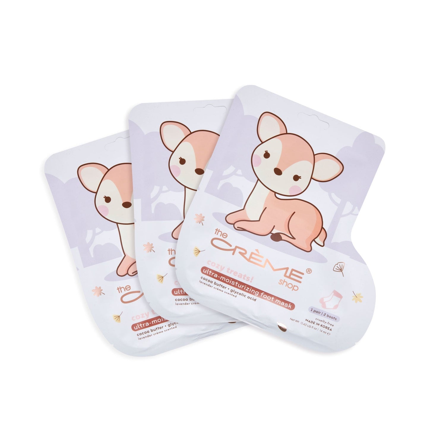 Cozy Treats! Moisturizing Foot Mask (Set of 3) Foot Masks The Crème Shop