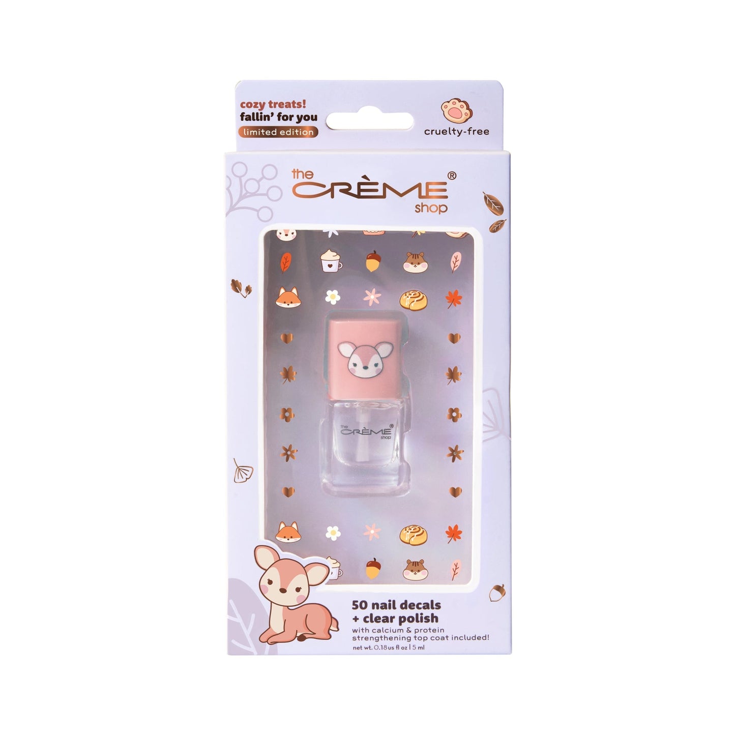 Cozy Treats! 50 Nail Decals + Clear Polish Nail Decals The Crème Shop