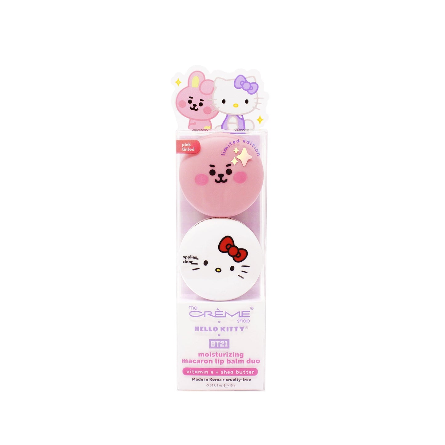 Hello Kitty & BT21 COOKY Moisturizing Macaron Lip Balm Duo Lip Balms The Crème Shop x Hello Kitty x BT21