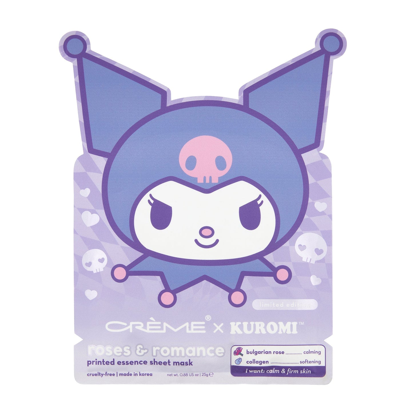 Kuromi Roses & Romance Printed Essence Sheet Mask (Set of 3) - $12 Value Sheet Masks The Crème Shop x Sanrio