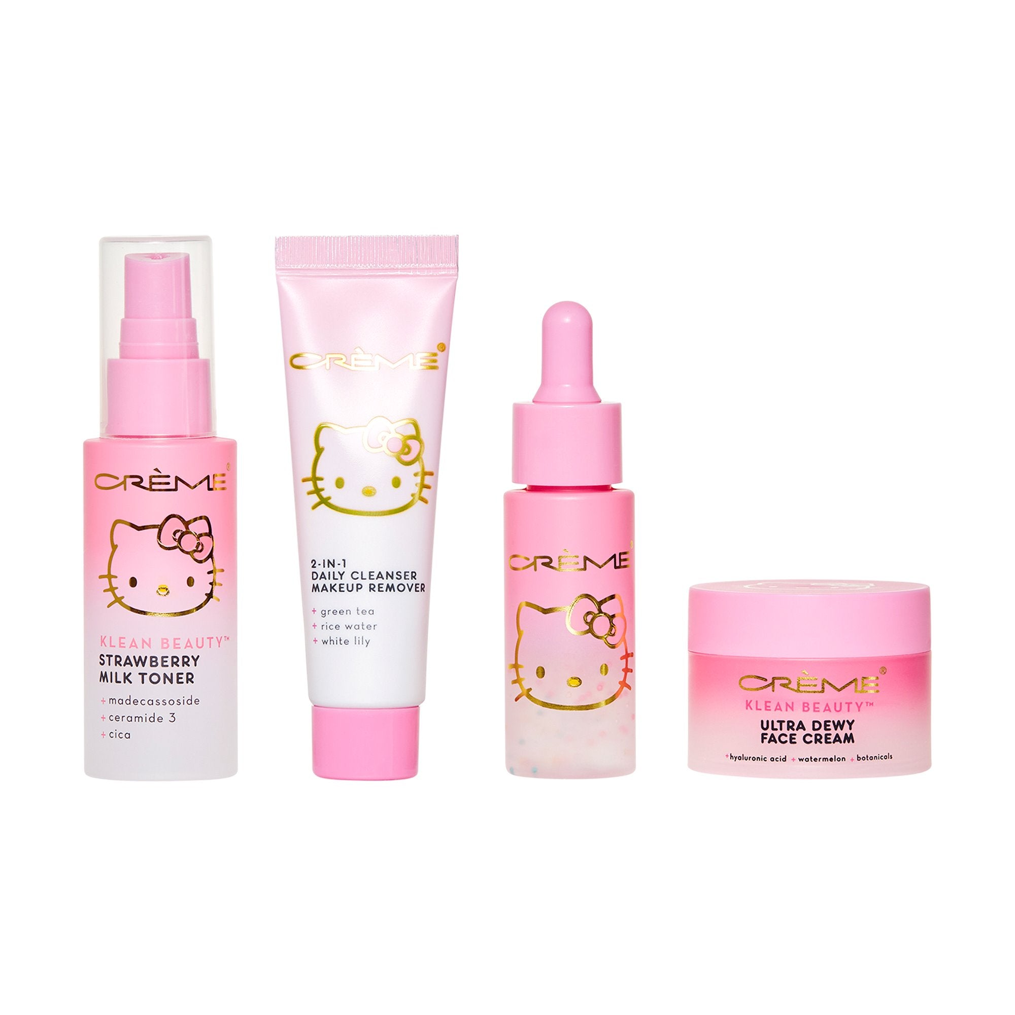 The Crème Shop x Hello Kitty Skincare Essentials - Klean Beauty™ 4PC Travel  Bag Set