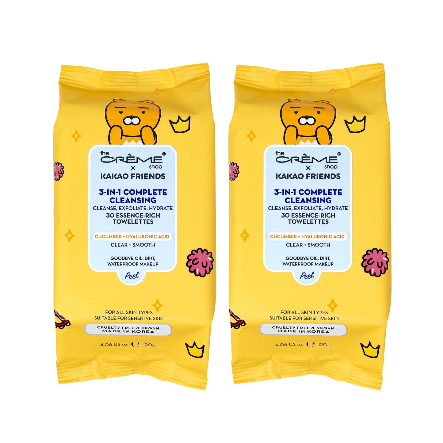 RYAN 3-In-1 Complete Cleansing Towelettes (2 Pack) The Crème Shop