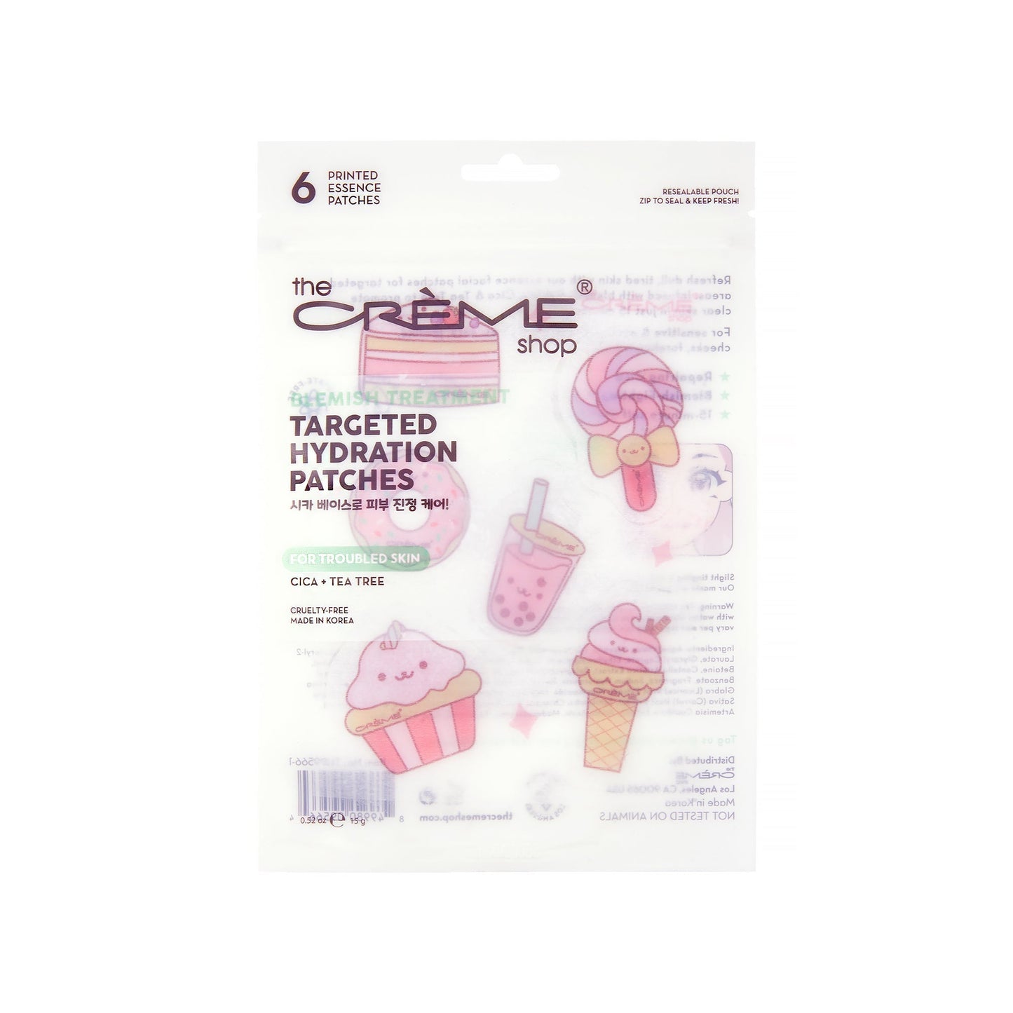 Targeted Hydration Patches in "Dessert" Patches The Crème Shop Single