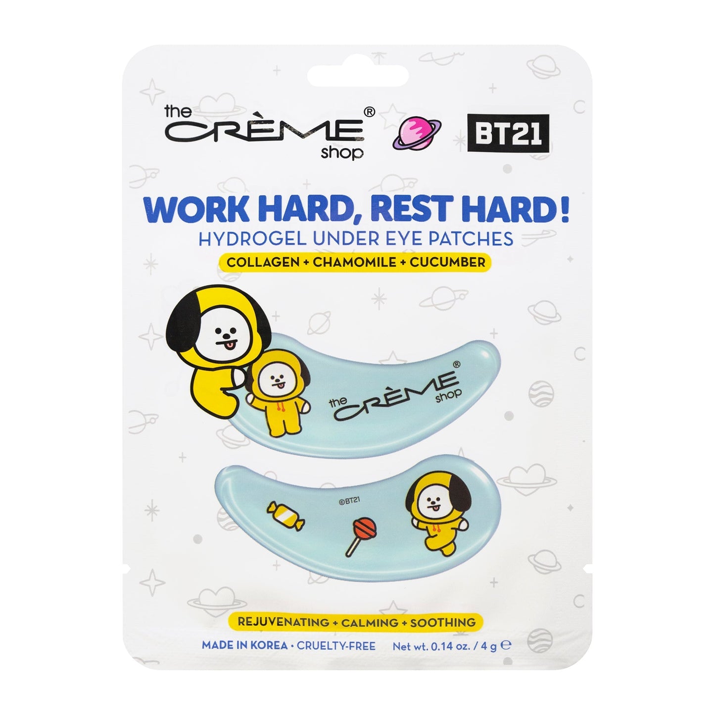BT21 Hydrogel Under Eye Patch Set of 4 - $18 Value Under Eye Patches The Crème Shop x BT21