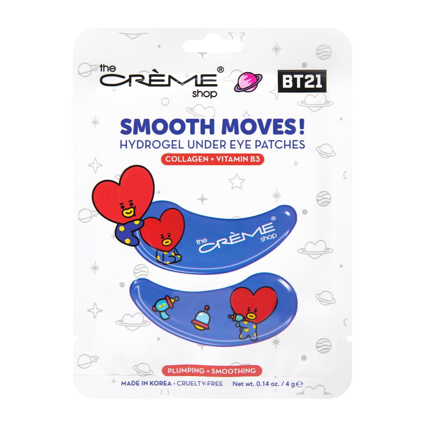 BT21 Hydrogel Under Eye Patch Set of 4 - $18 Value Under Eye Patches The Crème Shop x BT21