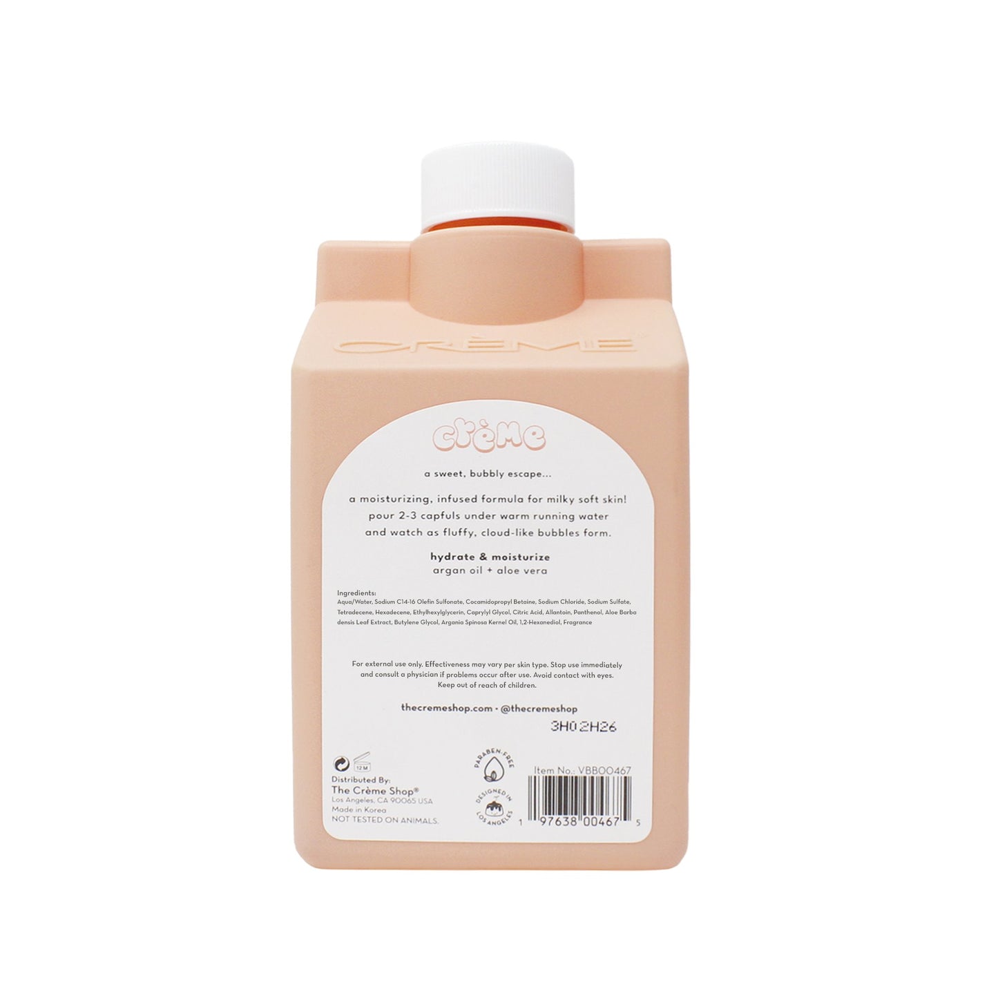Boba Bears Deep Moisture Bubble Bath - White Peach Bliss Bubble Bath The Crème Shop
