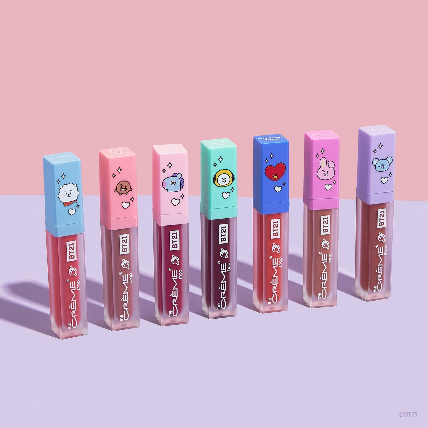 The Crème Shop | BT21: UNIVERSTAIN Lip Tint Complete Collection, Set of 7 ($84 Value) Bundles The Crème Shop x BT21