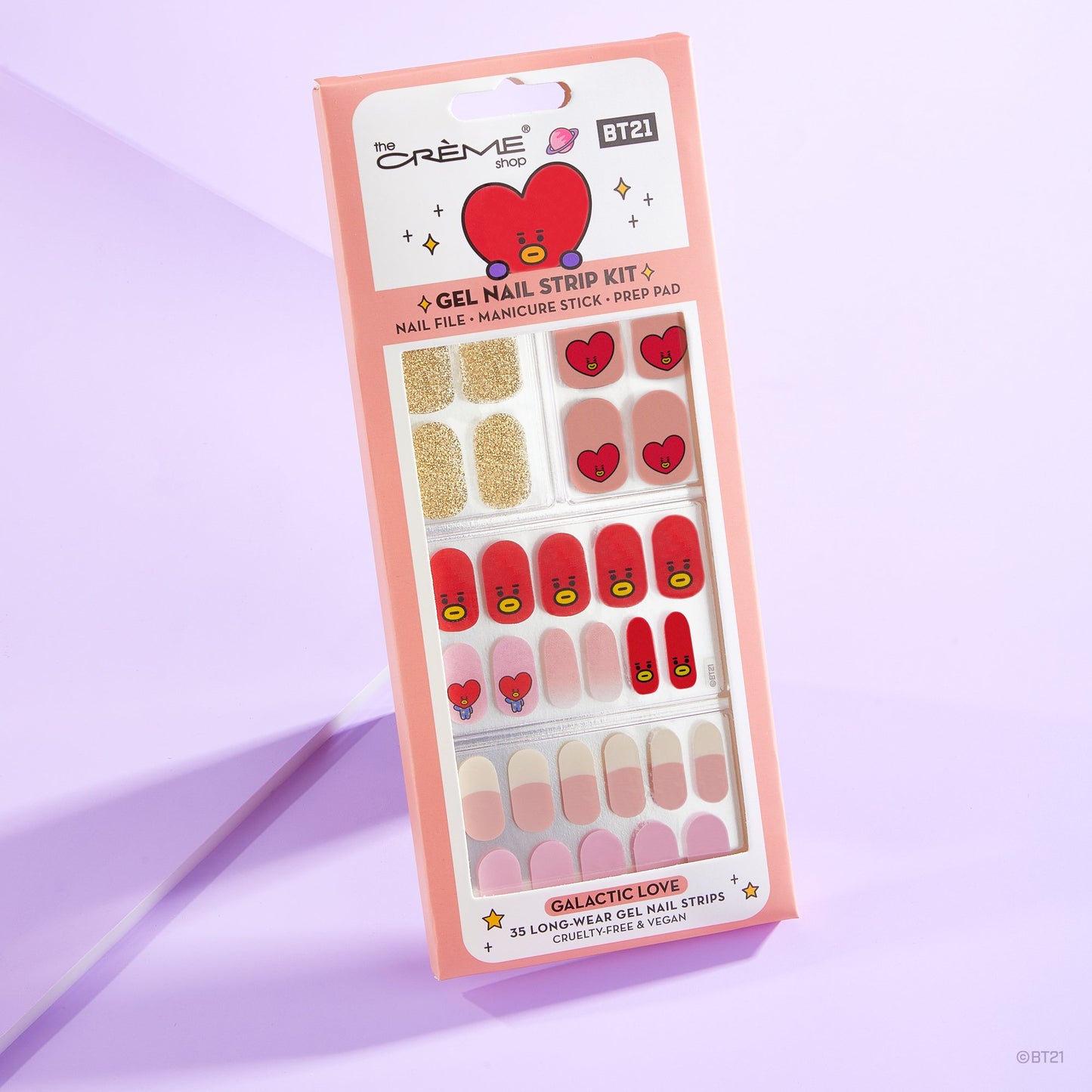 The Crème Shop | BT21: TATA Galactic Love Gel Nail Strips (Set of 35) Nail Strips The Crème Shop x BT21