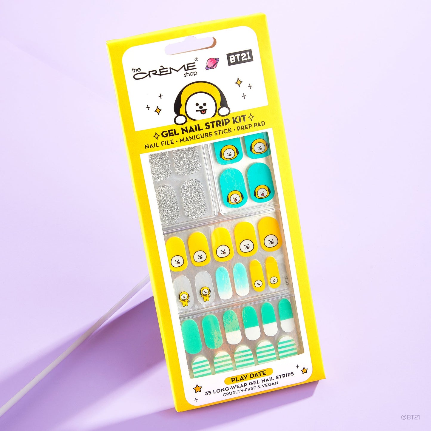 The Crème Shop | BT21: CHIMMY Play Date Gel Nail Strips (Set of 35) Nail Strips The Crème Shop x BT21