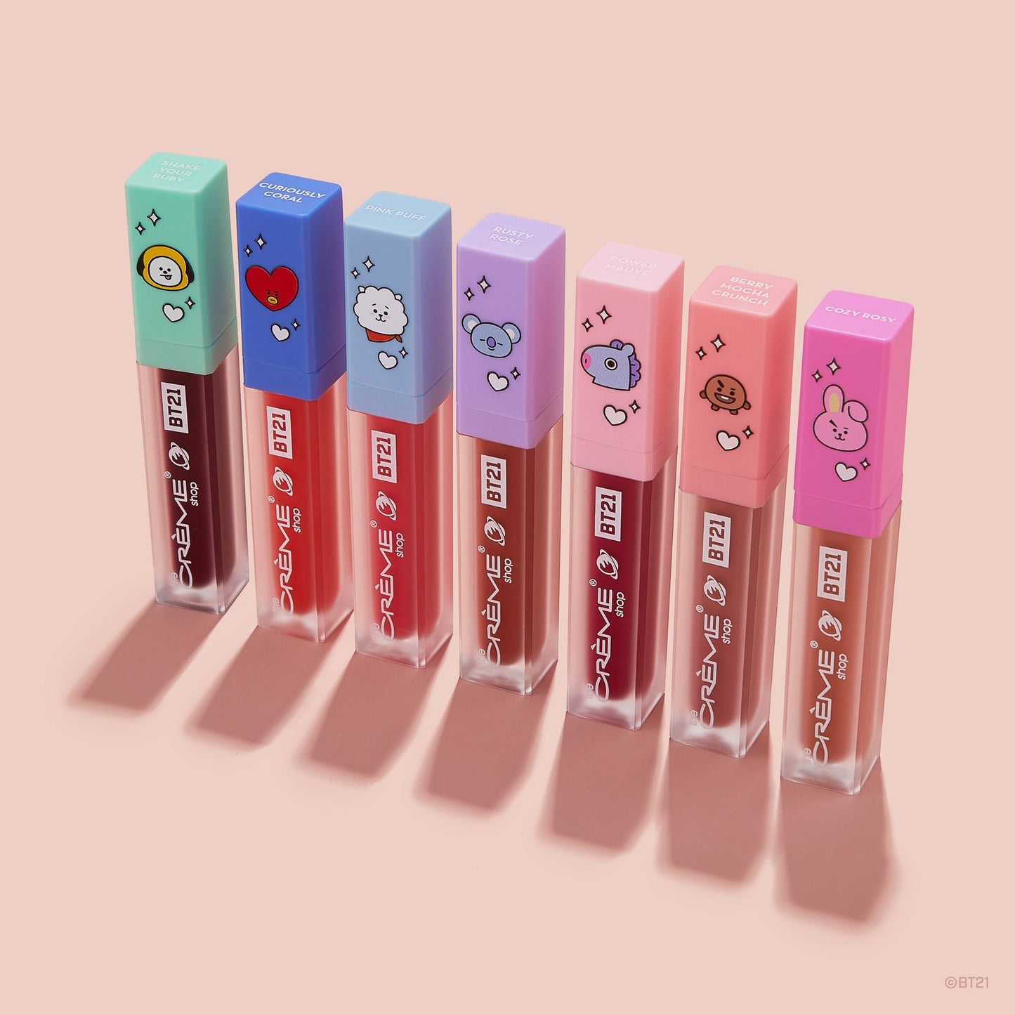The Crème Shop | BT21: UNIVERSTAIN Lip Tint Complete Collection, Set of 7 ($84 Value) Bundles The Crème Shop x BT21