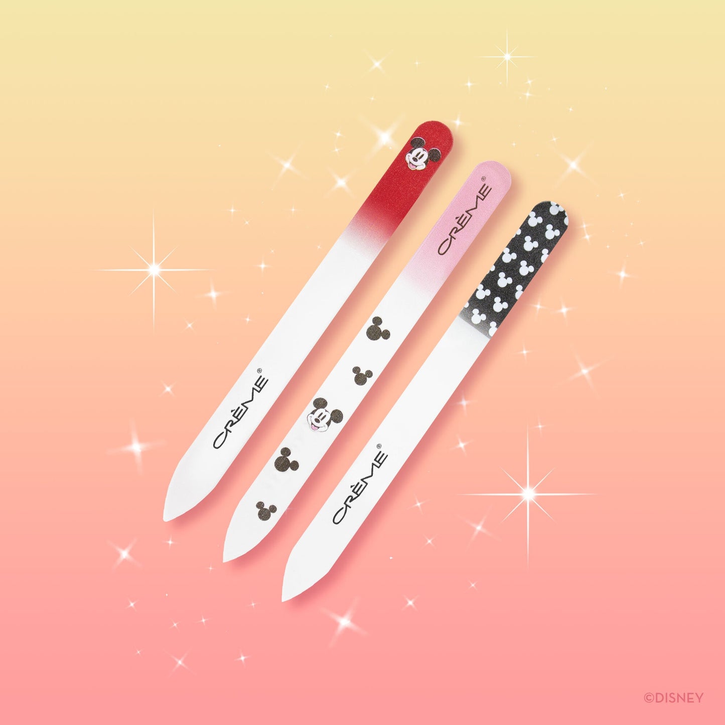 Mickey Mouse Crystal Nail File Set of 3 Nail Files The Crème Shop x Disney