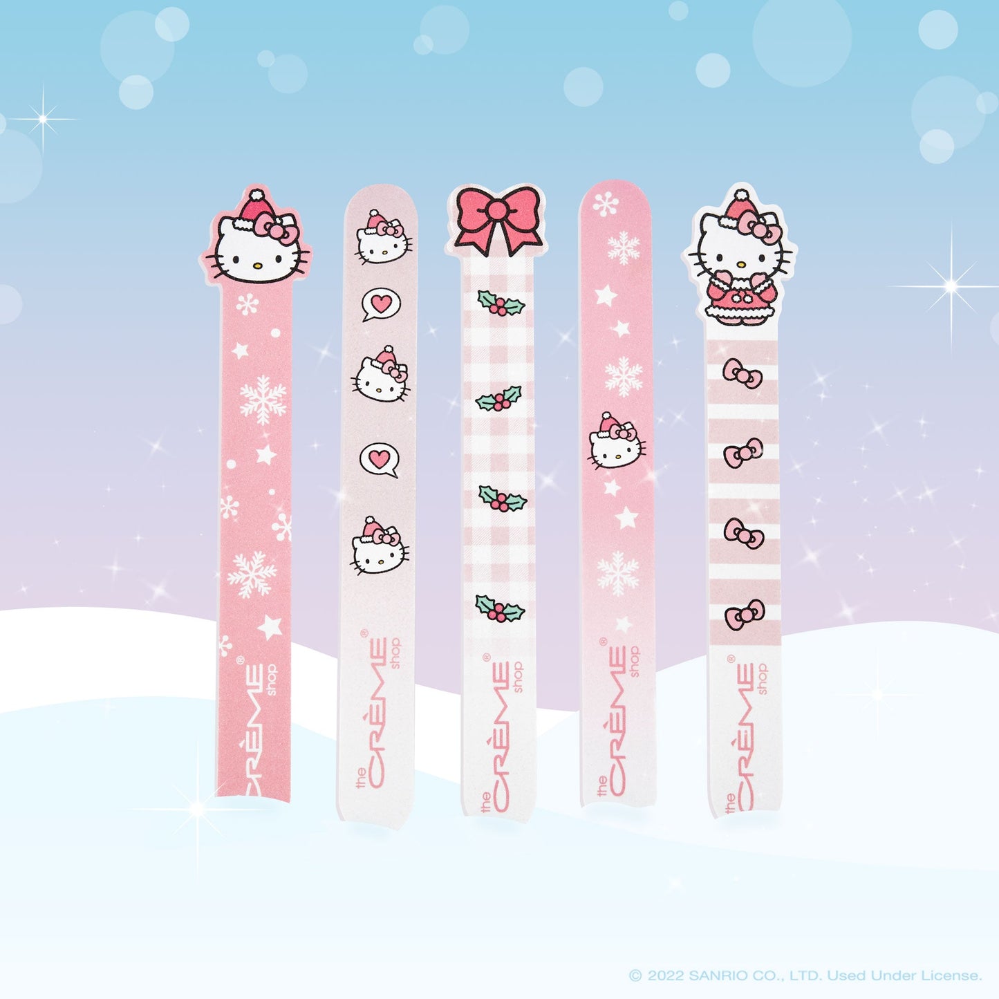 Hello Kitty Pretty Perfection Nail Files (Set of 5) - Limited Edition Holiday Nail Files - The Crème Shop x Sanrio