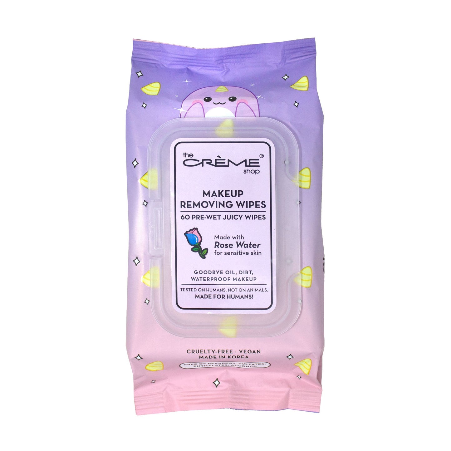 Juicy Makeup Removing Wipes | Soothing Rose Water (Narwhal) Towelettes The Crème Shop
