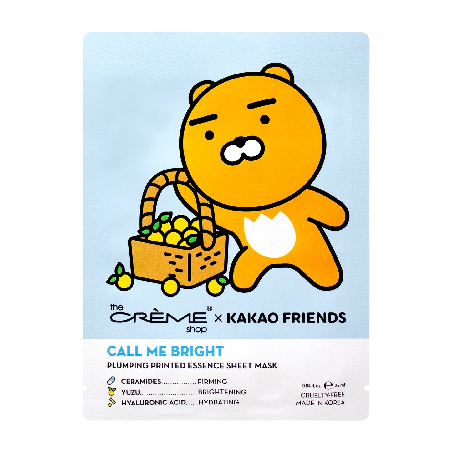 RYAN CALL ME BRIGHT Printed Essence Sheet Mask Sheet masks The Crème Shop x KAKAO FRIENDS