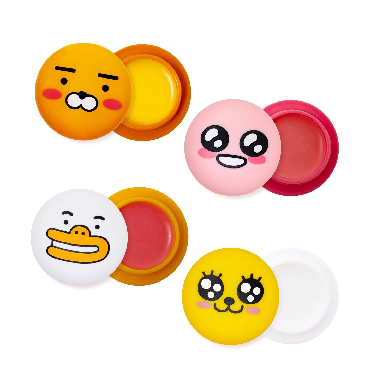 The Crème Shop x Kakao Friends: Macaron Lip Balm Complete Collection (Set of 4) The Crème Shop