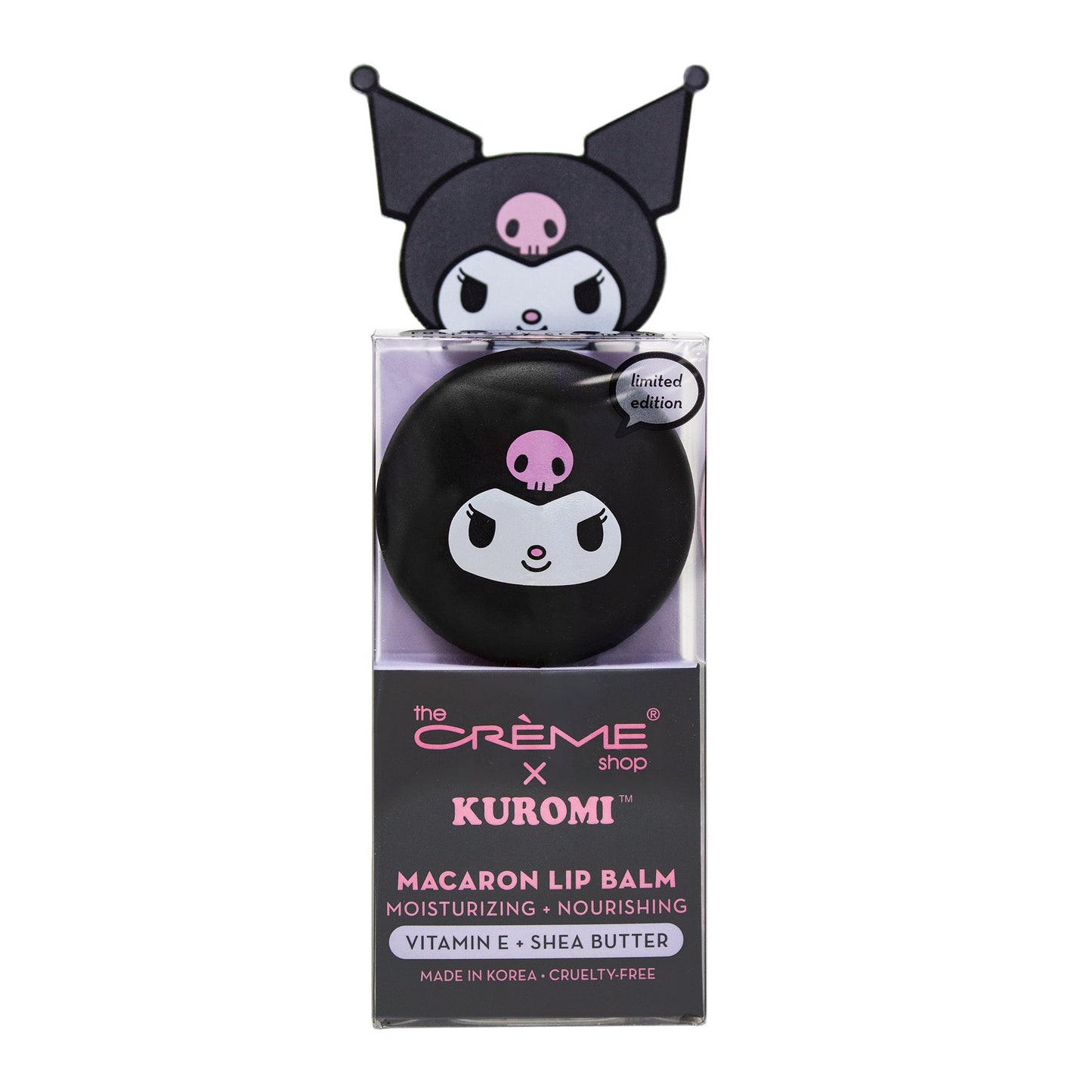 The Crème Shop x Kuromi Macaron Lip Balm - Raspberry Cream Puff Lip Balms The Crème Shop x Sanrio