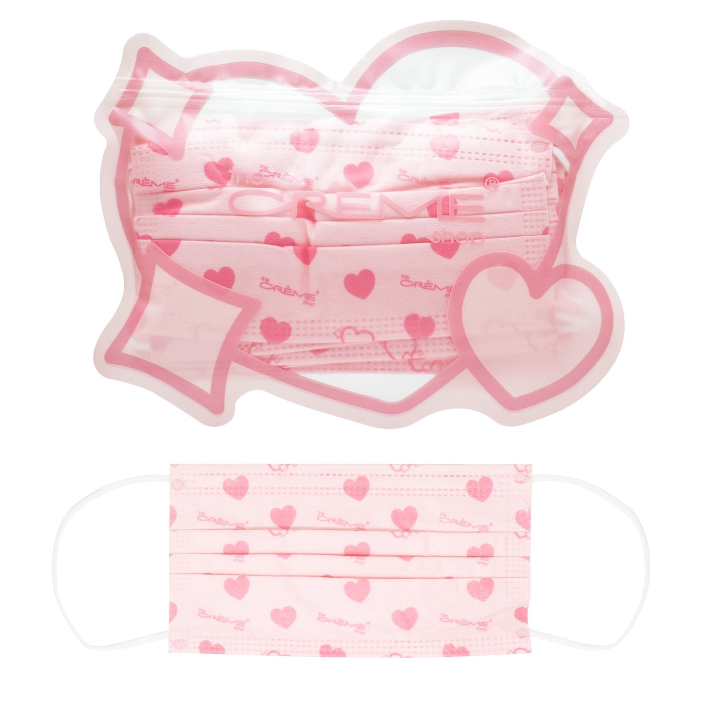 3-Ply Protective Face Mask - Heart's Content (Disposable) - The Crème Shop