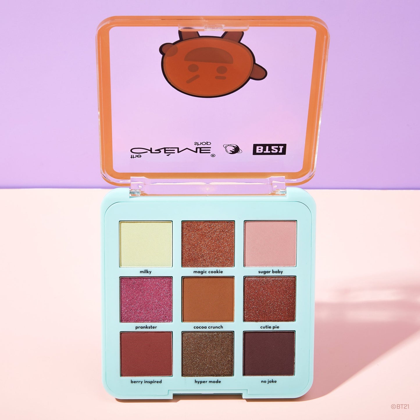The Crème Shop | BT21: COCOA CRUNCH Eyeshadow Palette - SHOOKY Eyeshadow Palette The Crème Shop x BT21