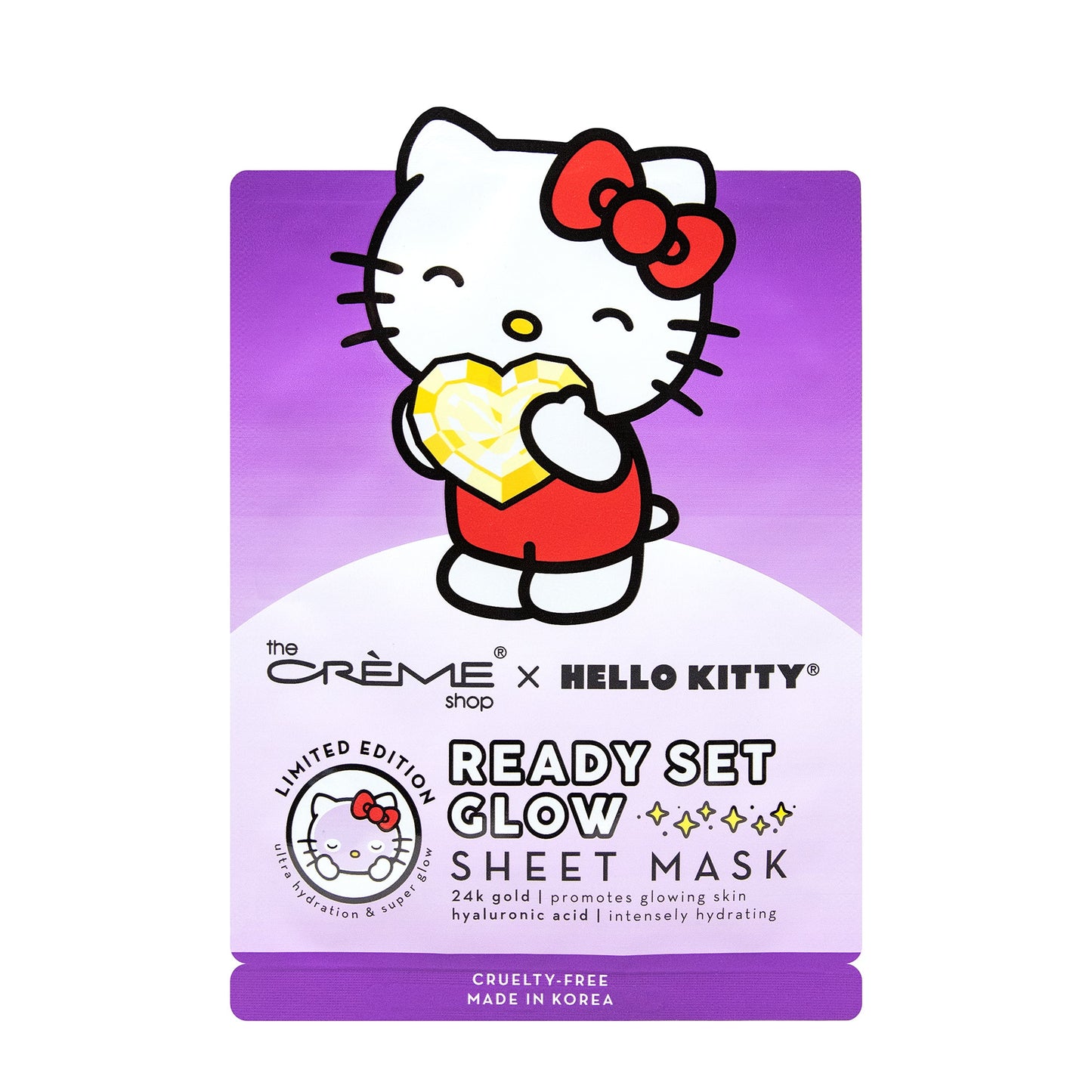Hello Kitty Ready Set Glow Sheet Mask Sheet Masks The Crème Shop x Sanrio