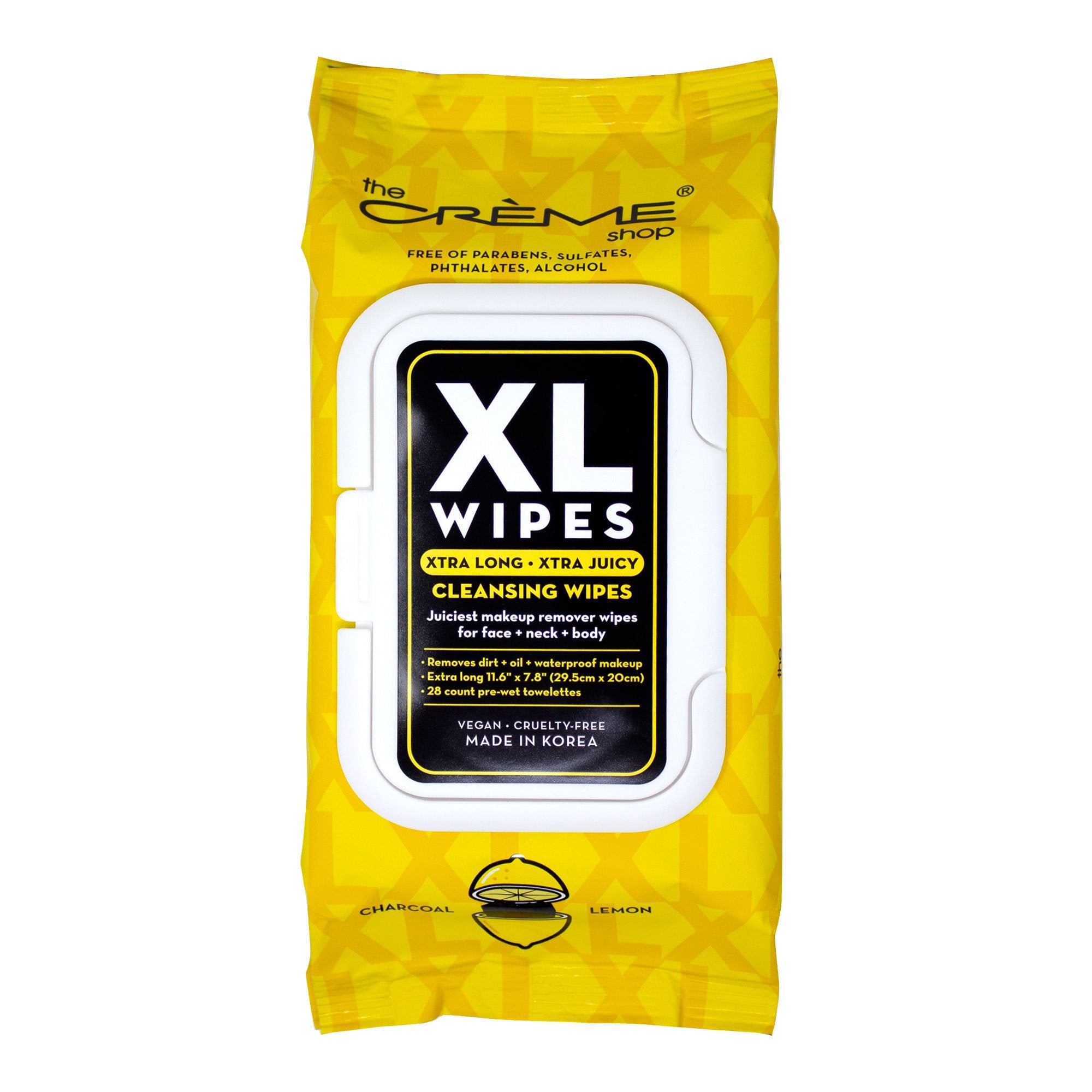 XL Makeup Removing Cleansing Wipes - Charcoal & Lemon – The Crème Shop
