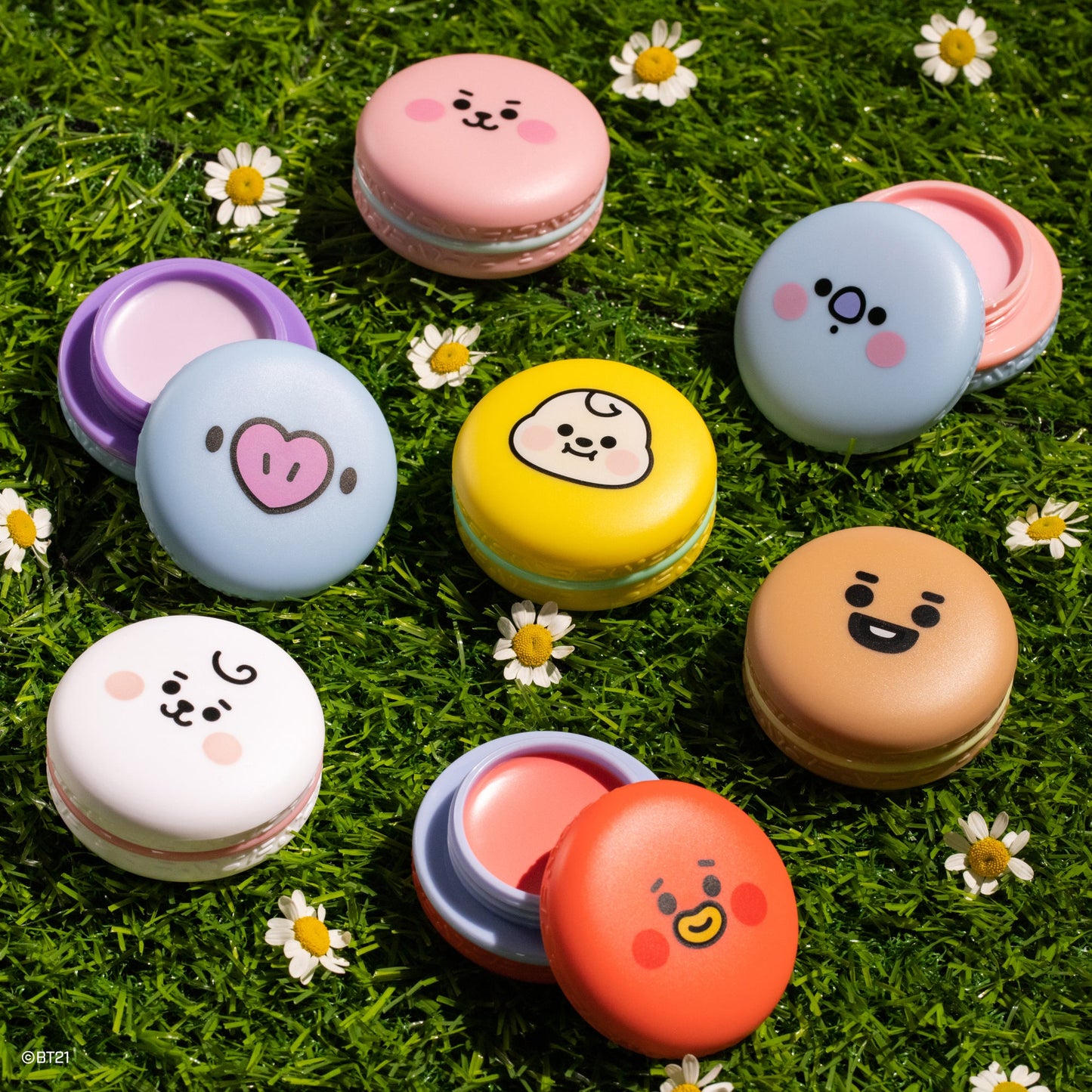 BT21 Baby Macaron Lip Balm Complete Collection (Set of 7) Bundles The Crème Shop x BT21 BABY
