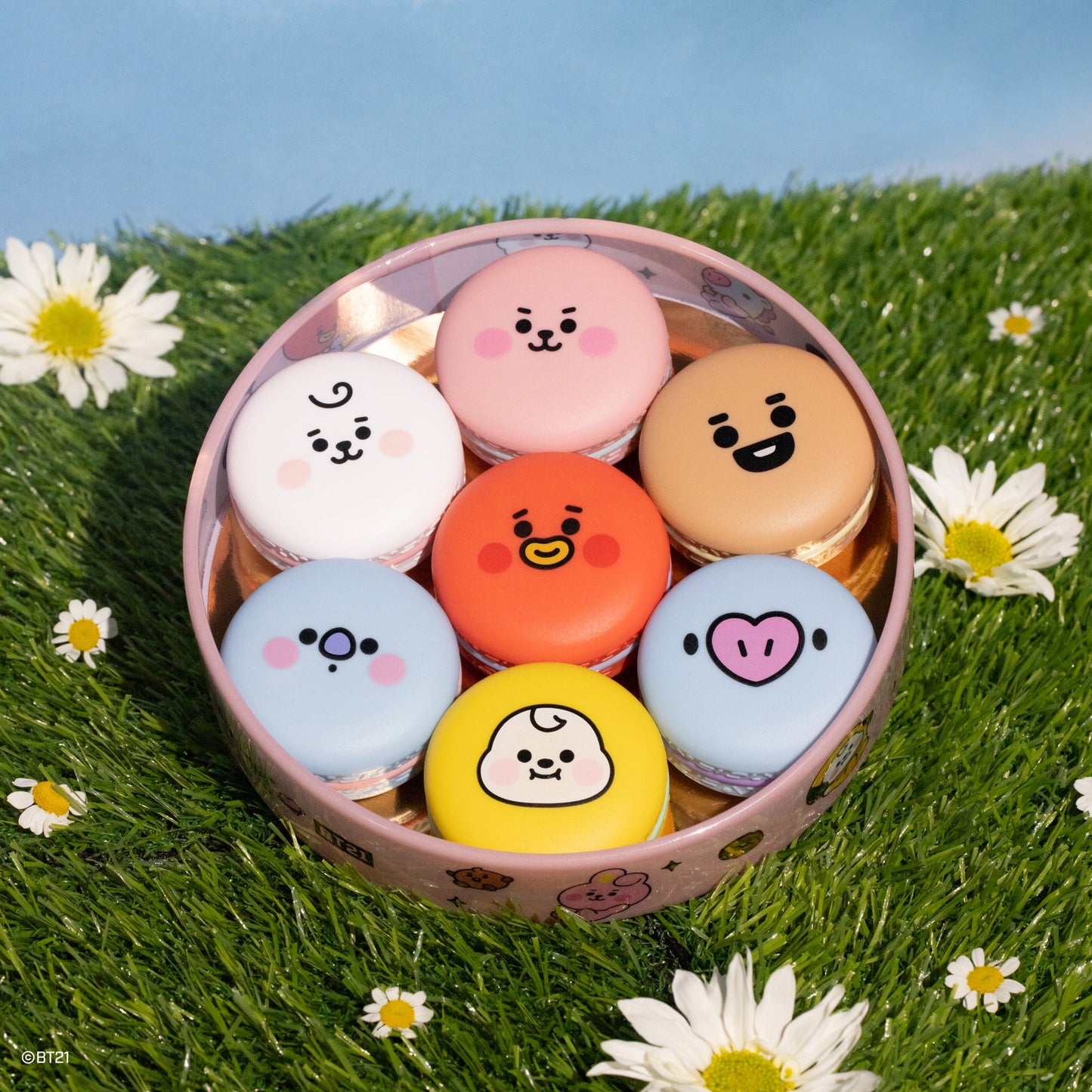 BT21 Baby Macaron Lip Balm Complete Collection (Set of 7) Bundles The Crème Shop x BT21 BABY