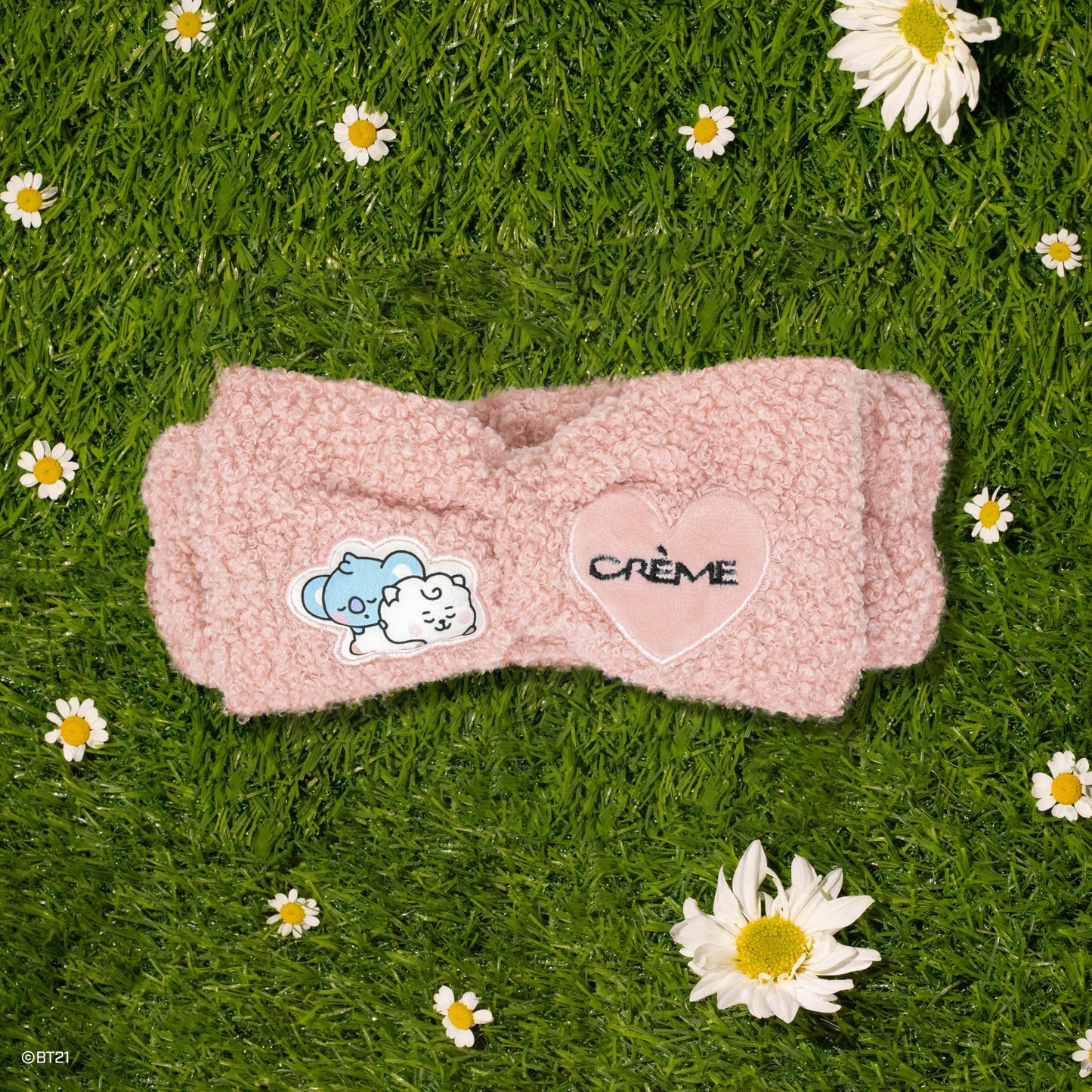 BT21 BABY Plush Spa Teddy Headyband™ - Rosy Blush Headybands The Crème Shop x BT21 BABY