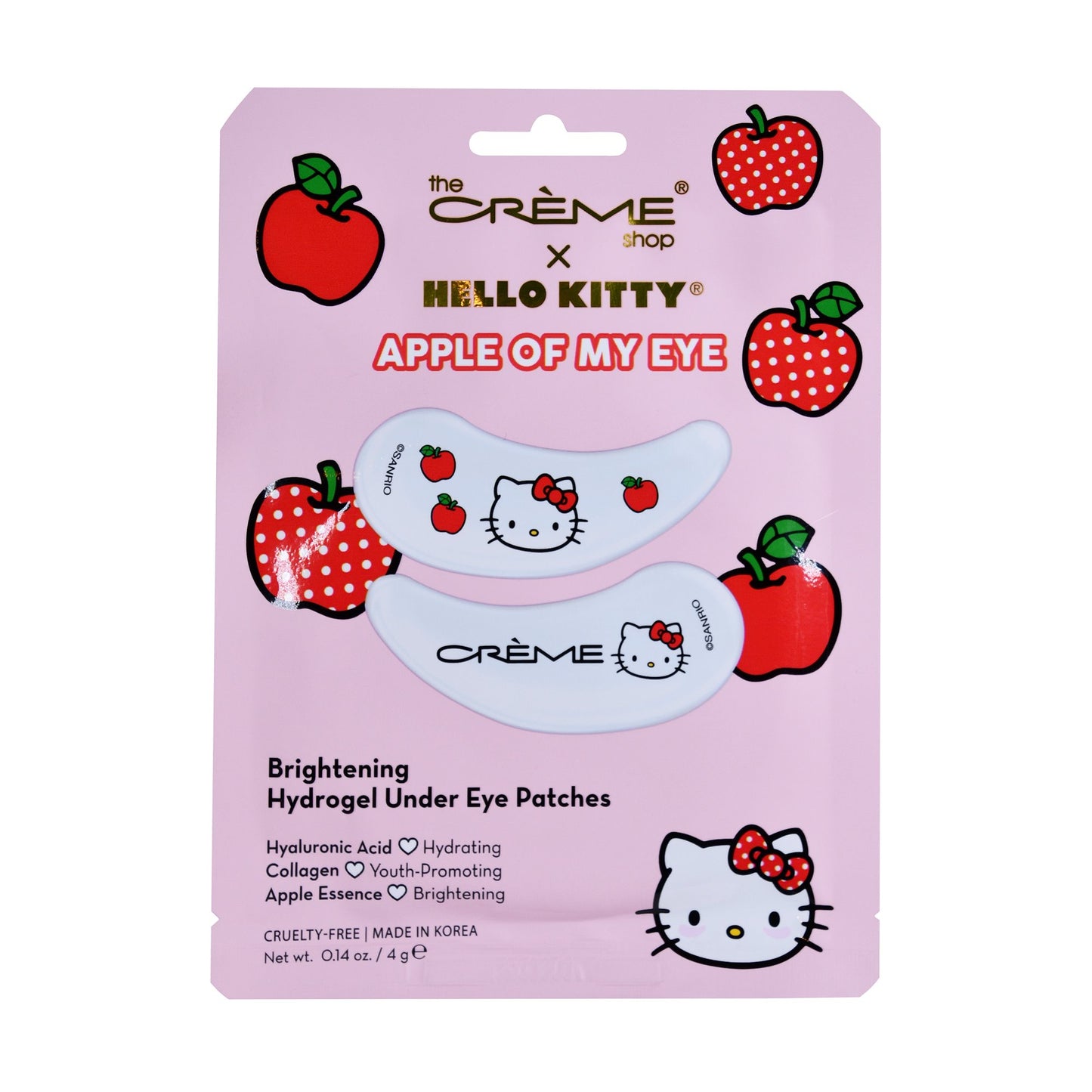 Hello Kitty Apple Of My Eye Hydrogel Brightening Under Eye Patches Under Eye Patches The Crème Shop