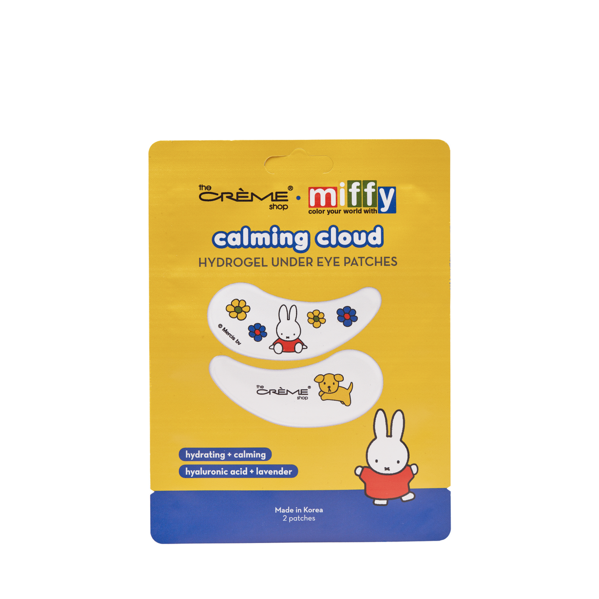 Miffy Calming Cloud Under Eye Patches — yellow Miffy Calming Cloud under-eye patch pouch