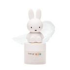 Miffy Lip Balm — Magnificent Marshmallow — Miffy rabbit-shaped lip balm jar with a matching color swatch