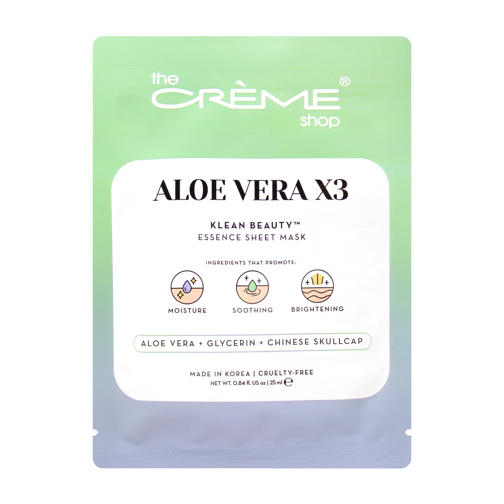 ALOE VERA X3 Klean Beauty™️ Essence Sheet Mask Sheet masks The Crème Shop 