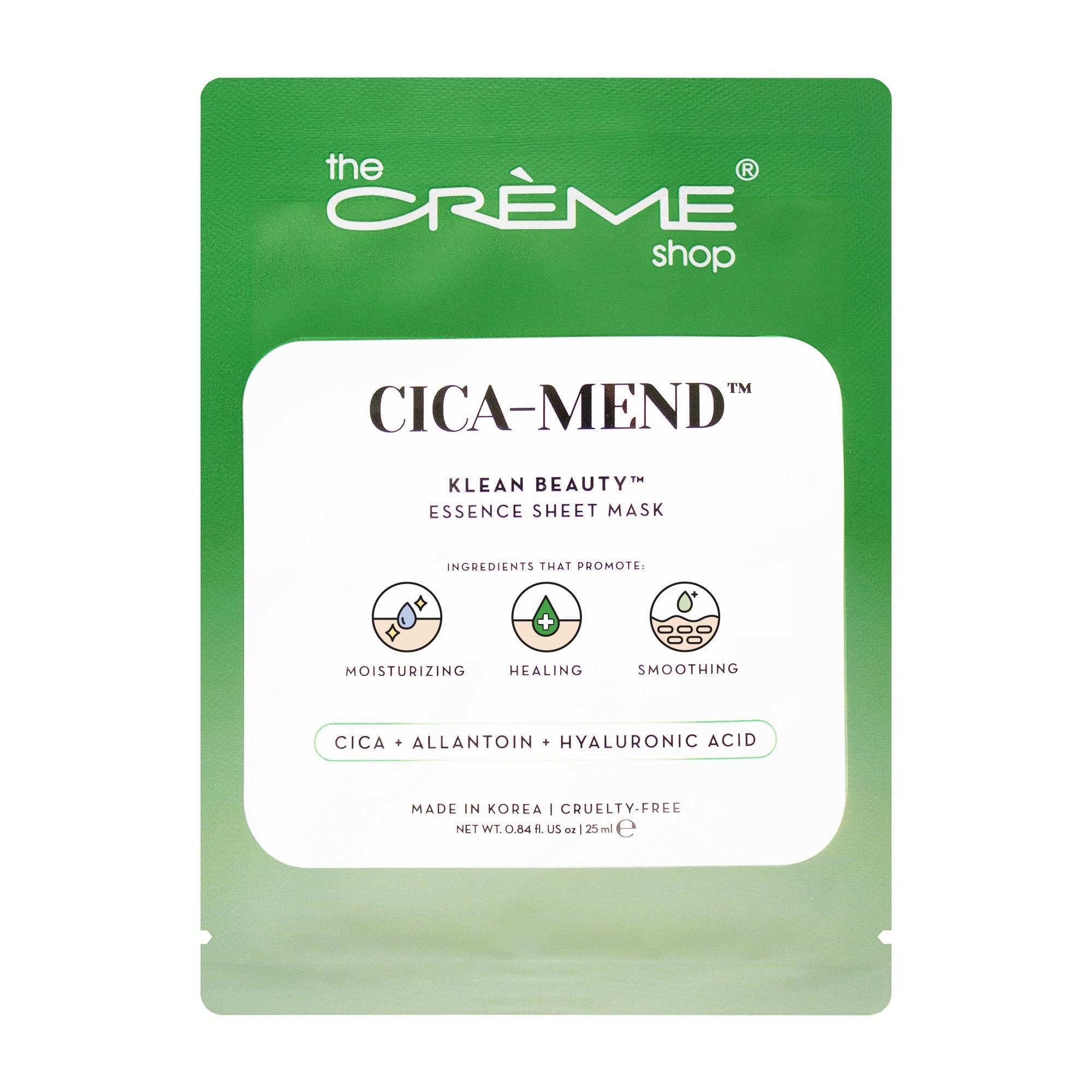 CICA-MEND™️ Klean Beauty™️ Essence Sheet Mask Sheet masks The Crème Shop 