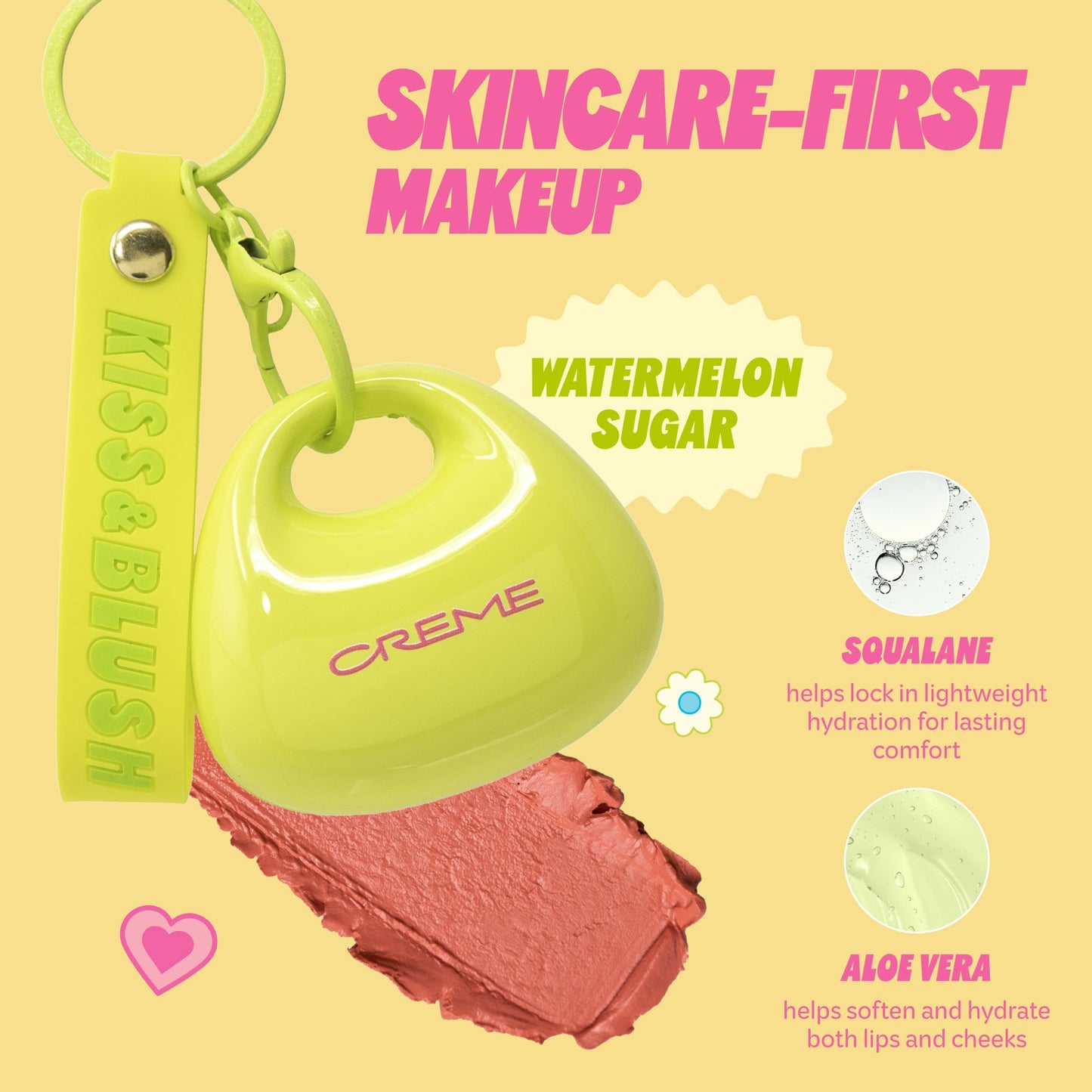 Crème Kiss & Blush Lip Balm and Blush The Crème Shop Watermelon 