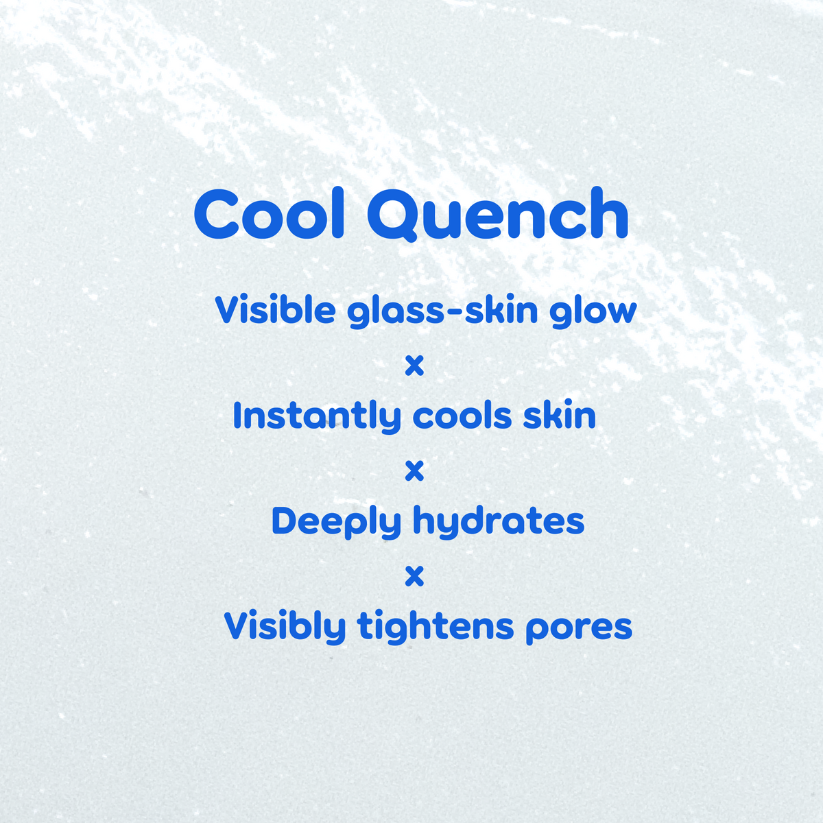 Cool Quench Leave On Mask — product benefit graphic describing cooling and hydration