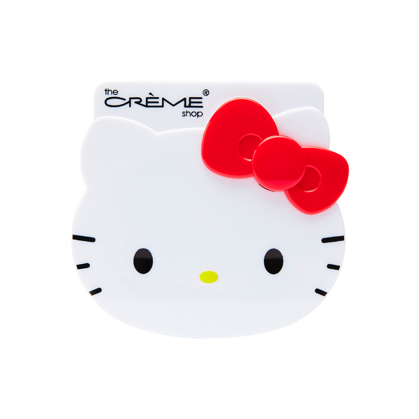 Hello Kitty Green Tea Blotting Paper — white Hello Kitty-shaped compact with a red bow