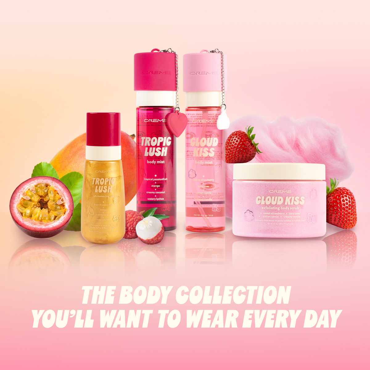 Tropic Lush Shimmering Body Oil — Cloud Kiss and Tropic Lush body care collection