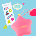 Plush Pout Lip Butter — Original — pink star compact with heart keychain and decorating stickers