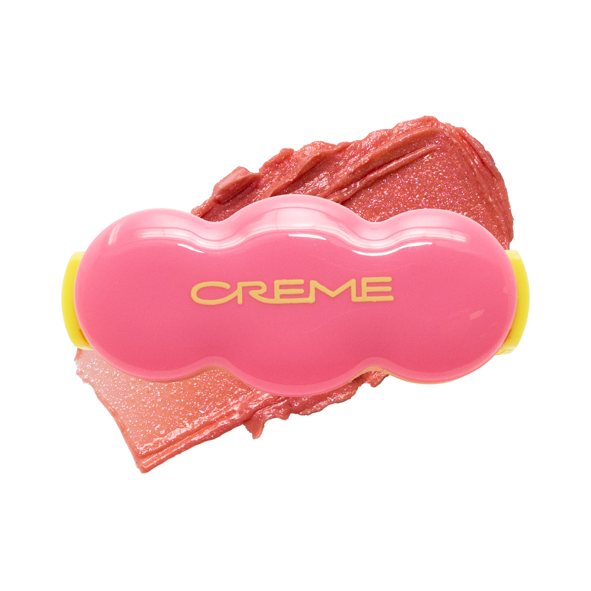 Shimmer Pop Clip-On Lip Gloss — Nude Orbit — pink lip gloss compact with a shimmer swatch