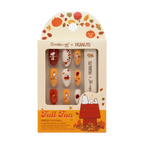 Peanuts Fall Fun Almond Press-On Nails — front of the Snoopy Fall Fun press-on nail box