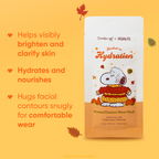 Peanuts Great Pumpkin Hydrating Sheet Mask — mask pouch with hydration and fit features