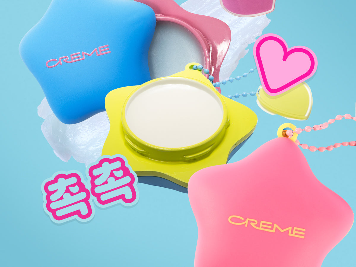 Plush Pout Lip Butter in colorful star and heart containers.