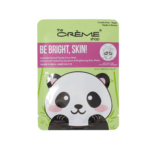 Be Bright, Skin! Animated Kawaii Panda Face Mask Animated Sheet Masks The Crème Shop 