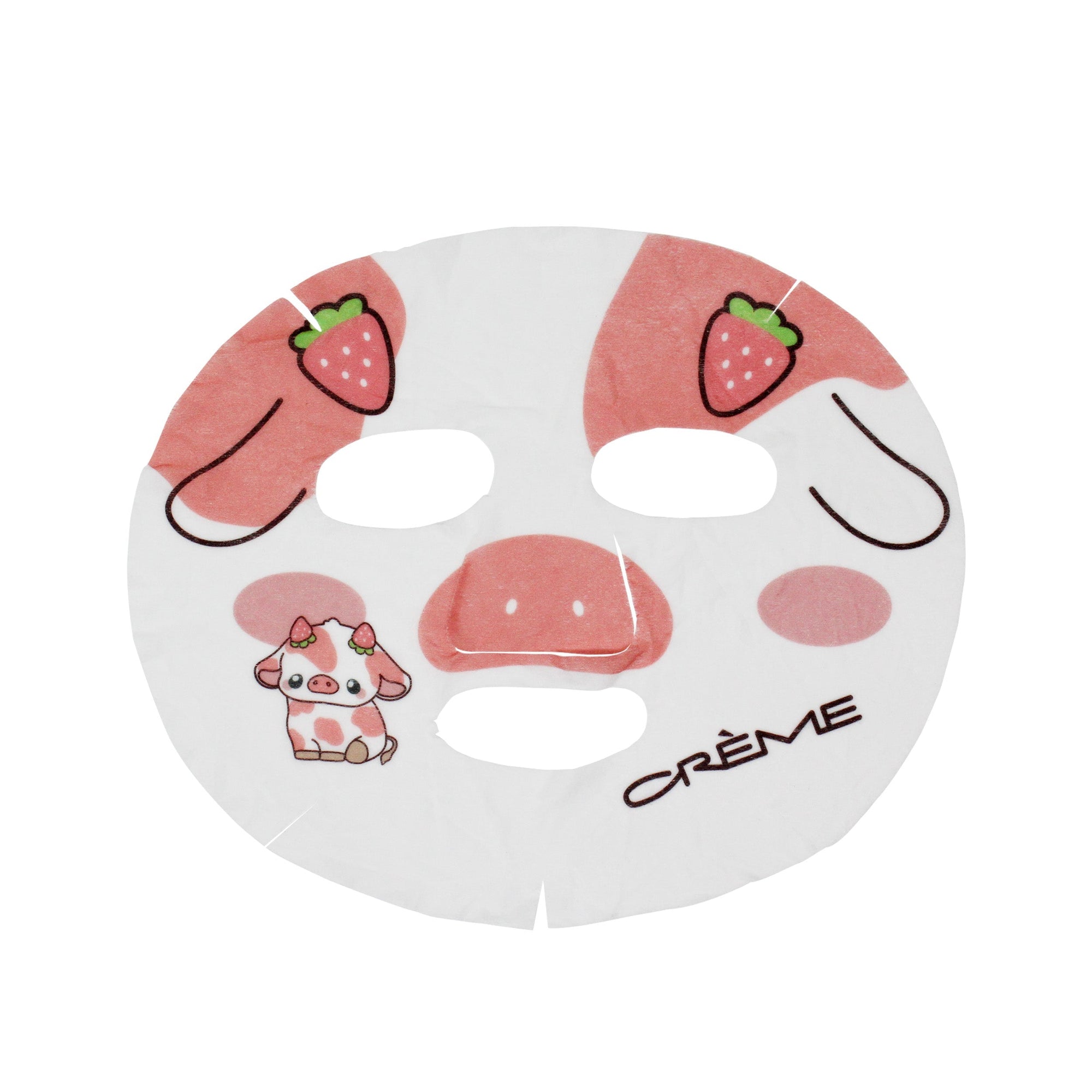 Be Milky, Skin! Animated Strawberry Cow Face Mask Animated Sheet Masks The Crème Shop 