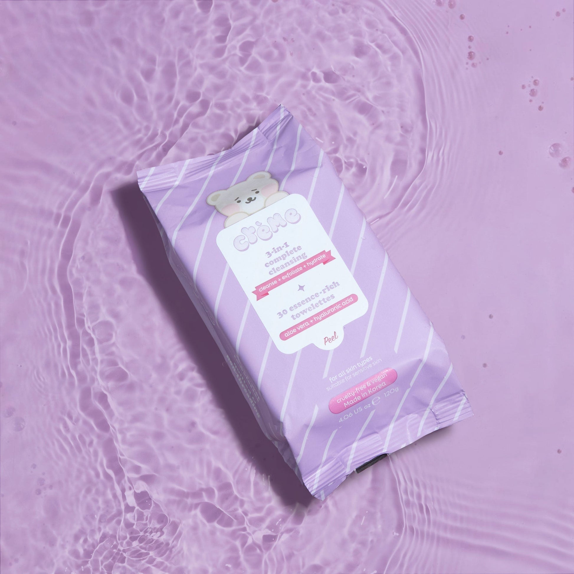 Boba Bears 3-In-1 Complete Cleansing Towelettes (2 Packs of 30) The Crème Shop 