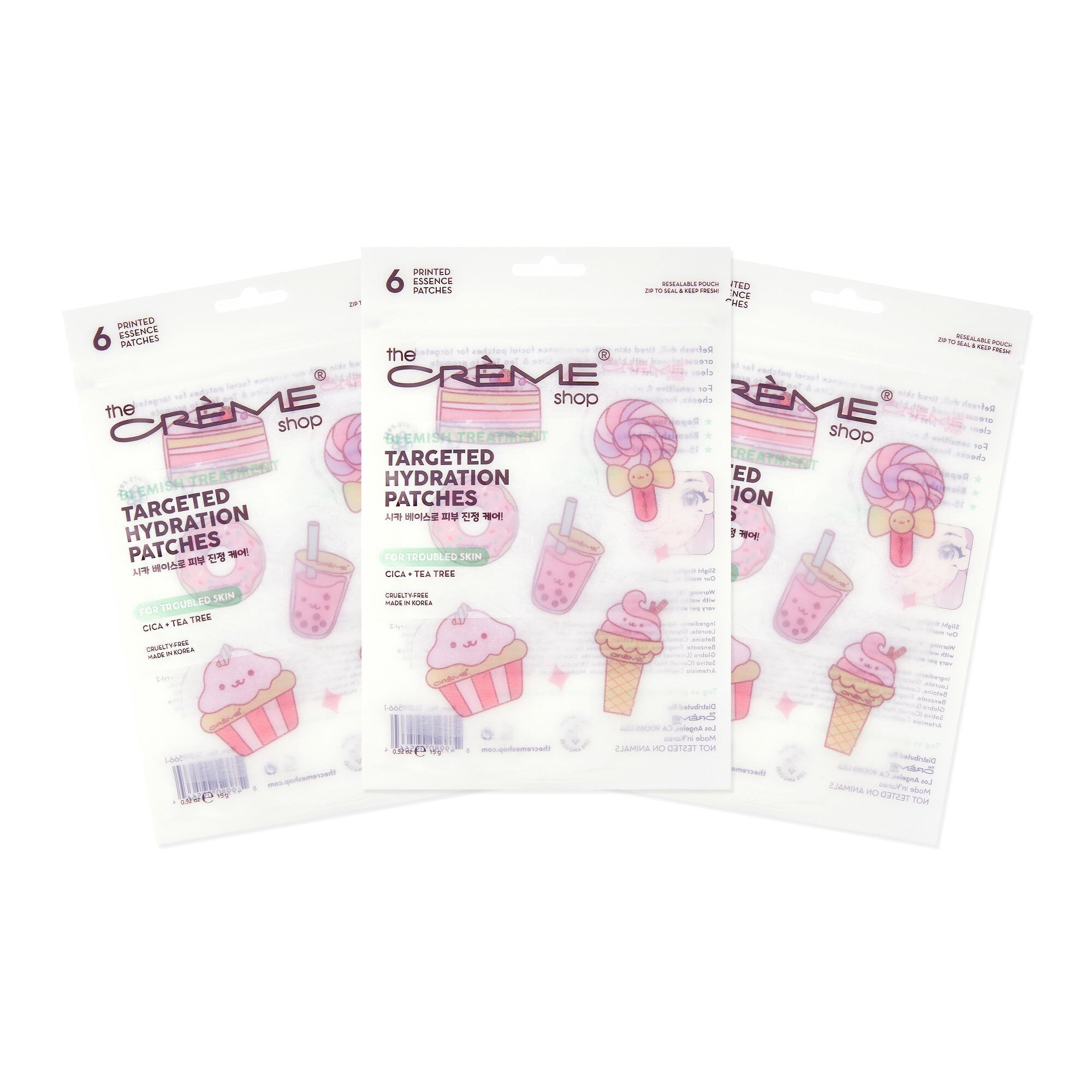 Targeted Hydration Patches For Acne Prone Skin - "Sweet Treats" (3 Pack) Patches The Crème Shop 