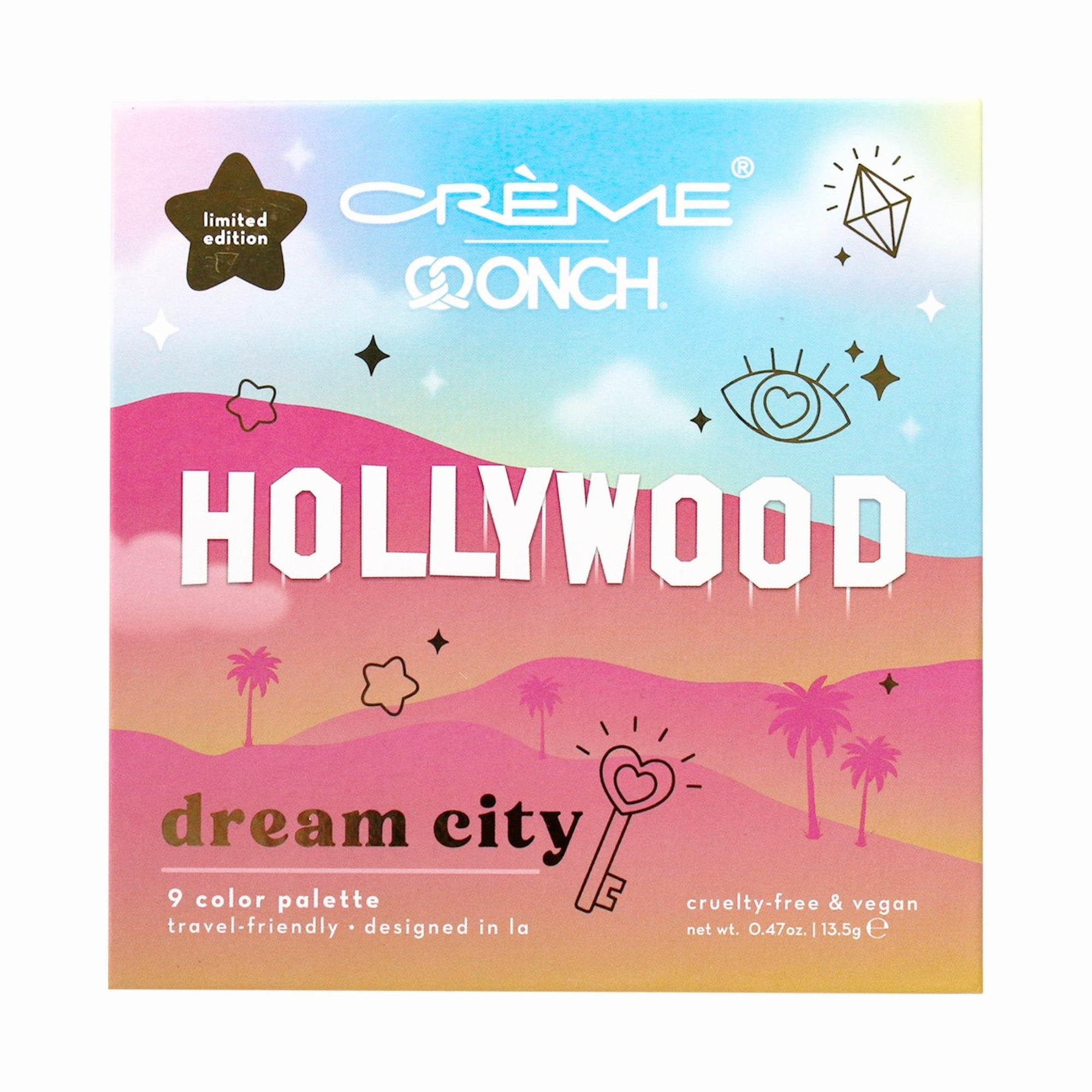 The Crème Shop x Onch® x Hollywood® Dream City 9 Color Eyeshadow Palette Eyeshadow Palette The Crème Shop x Onch® x Hollywood® 